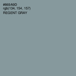 #869A9D - Regent Gray Color Image